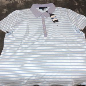 Light blue and white striped shirt